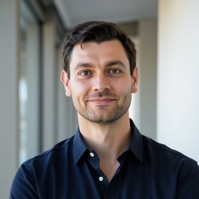 Michael Cavopol - Professional headshot of a man with dark hair and a blue shirt